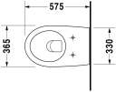 Duravit Architec Vegghengt toalett 365x575 mm, Hvit med HygieneGlaze