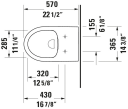 Duravit No.1 Gulvstående toalett 365x570 mm, Rimless, Hvit