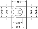 Duravit Darling New Compact toalett 365x485 mm, Hvit med HygieneGlaze