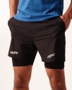 LEVITY Hybrid 2-1 Pocket Shorts M Black - XL