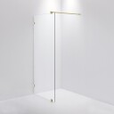 INR Iconic Nordic Rooms Dusjvegg ARC 20 Måltilpasset Brushed Brass / Opal Klart Glass