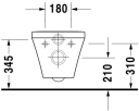 Duravit DuraStyle Vegghengt toalett 370x540 mm, Rimless, Hvit m/HG