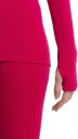 Icebreaker 300 Merinofine Ls Roll Neck Thermal Top Dame Electronic Pink M