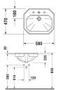 Duravit Serie 1930 Servant 580x470 mm, 1 blanderhull,