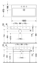 Duravit Vero Møbelservant 1000x470 mm, 3 blanderhull