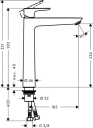 Hansgrohe Talis E 240  servantbatteri Uten bunnventil, Sort Matt