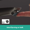 Hansgrohe Talis E servantbatteri 110 Med oppløftventil, Børstet Sort Krom