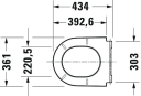 Duravit D-Neo Toalettsete Uten myktlukkende hengsler, Hvit