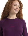 ICEBREAKER Women's Zoneknit 200 Long Sleeve Crewe M  Nightshade/Electron Pink/Cb