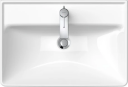 Duravit D-Neo Vegghengt Servant 650x440 mm, u/bl.hull, m/o.l, Hvit