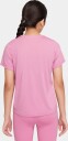 Nike Dri-FIT One Fitted Short Sleeve Jente Magic Flamingo/White S  8-10 