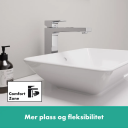 Hansgrohe Vernis Servantbatteri 190 Med bunnventil, Krom