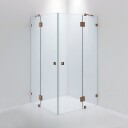 INR Iconic Nordic Rooms Dusjhjørne ARC 16 Måltilpasset Brushed Bronze / Klart Glass