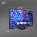 Samsung 75" QLED Q70D 4K Smart TV (2024), Black