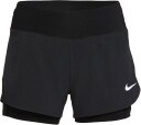 Nike Eclipse 2-In-1 Running Shorts Dame Black/Reflective Silver L