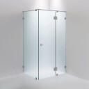 INR Iconic Nordic Rooms Dusjhjørne ARC 15 Måltilpasset Brushed Stainless / Timeless Klart Glass