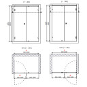 INR Iconic Nordic Rooms Dusjnisje ARC 4 Måltilpasset Brushed Stainless / Klart Glass