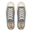 Comme Des Garcons Play X Converse Cdg Big Heart Low Top Grey Sko Grå  unisex 46.5