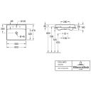 V&B Collaro Møbelservant 596x465 mm, 1 bl.h, m/o.l, Stone White