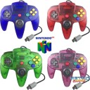 Kontroller til Nintendo 64 (N64) - Gjennomsiktig farget kontroll (tredjeparts) - Gjennomsiktig lilla