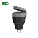 Hombli - Smart Outdoor Socket EU V2, Black