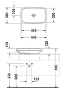 Duravit Durastyle Toppmontert servant 600x380 mm. u/overløp