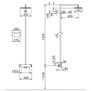 Oras Armatur Optima Takdusj for Badekar 7191 Krom