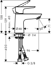 HANSGROHE TALIS E 80 SERVANTARMATUR U/BUNNVENTIL KROM