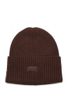 MOSS COPENHAGEN Mschkara Logo Beanie Brown MOSS COPENHAGEN COCOA ONE SIZE