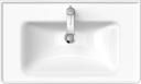 Duravit D-Neo Møbelservant 800x480 mm, 1 bl.hull, m/o.l, Hvit m/WG