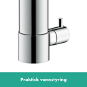 Hansgrohe Zesis M33 Kjøkkenbatteri Med stengeventil, 1jet, Krom