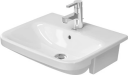 Duravit DuraStyle Servant, delvis nedf. 550x455 mm, 1 bl.hull, m/o.l, Hvit m/WG