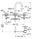 GROHE CONCETTO 3-HULLS SERVANTBATTERI KROM