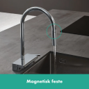 Hansgrohe Aquno Select Kjøkkenbatteri Med uttrekkbar dusj, 3jet, Krom