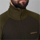 Härkila Men's Base Warm Baselayer Shirt XL, Willow Green/Shadow Brown