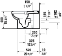 Duravit No.1 Gulvstående toalett 365x655 mm, Rimless, Hvit m/HG