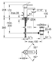 Grohe Plus servantbatteri Med bunnventil, Brushed Hard Graphite