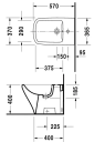 Duravit Durastyle Gulvstående bidé 370x570 mm. m/skjult feste.