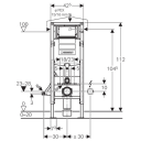 Geberit Duofix Sigma Sisterne, 112 cm Frontbetjent. Smal modell