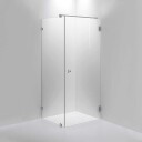 INR Iconic Nordic Rooms Dusjhjørne ARC 13 Original Brushed Stainless / 80x90cm Klart Glass