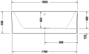 Duravit Happy D.2 Plus Frittstående Kar 1800x800 mm, med panel