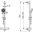 Oras Armatur Apollo Style 558 DusjsettØ95mm - Vannsparende Krom