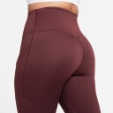 Nike Dri-Fit Go High Waist Tights Dame Burgundy Crush/Black S