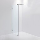 INR Iconic Nordic Rooms Dusjvegg ARC 20 Original Brushed Stainless / 80cm Klart Glass