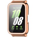 Samsung Galaxy Fit3 Rhinestone Dekorative Deksel med Skjermbeskytter Roségull