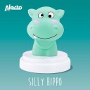 Alecto SILLY HIPPO LED natt lys blå