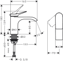 Hansgrohe Vivenis Kran 80 Uten Bunnventil, Krom