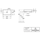 V&B Collaro Toppmontert servant 560x360 mm, u/o.l, Stone White