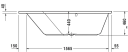 Duravit Paiova 5 Badekar for innbygging 1770x1300 mm, Venstre hjørne