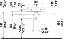 Duravit DuraSquare Toppmontert servant 500x470 mm, 1 bl.hull, u/overløp, Hvit